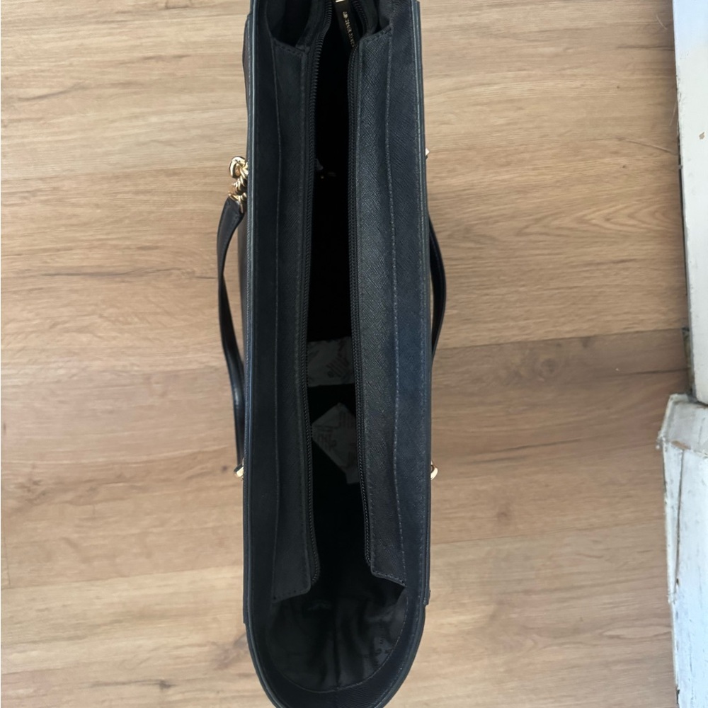 Michael Kors Black Tote with Gold Chain - Picture 3 of 9